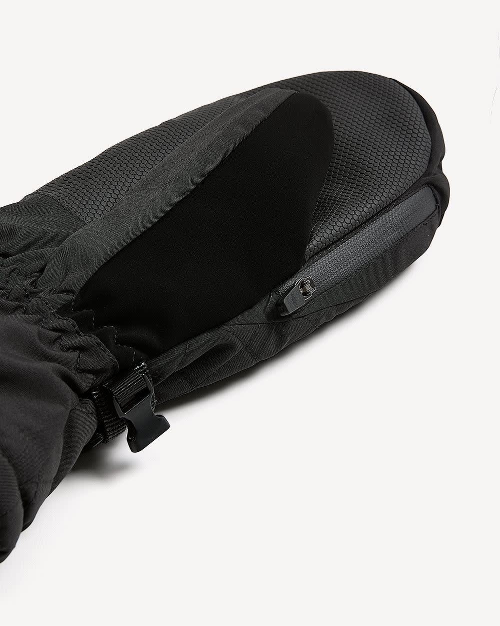 Quilted Nylon Mittens - Active Zone Black 2 Quilted Nylon Mittens - Active Zone Black