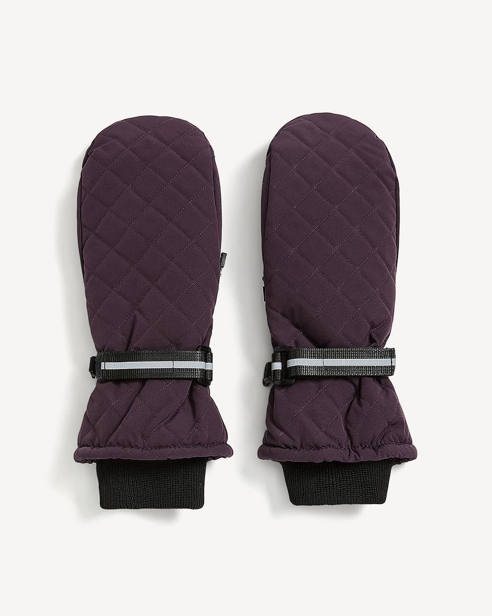 Quilted Nylon Mittens - Active Zone Plum perfect-
