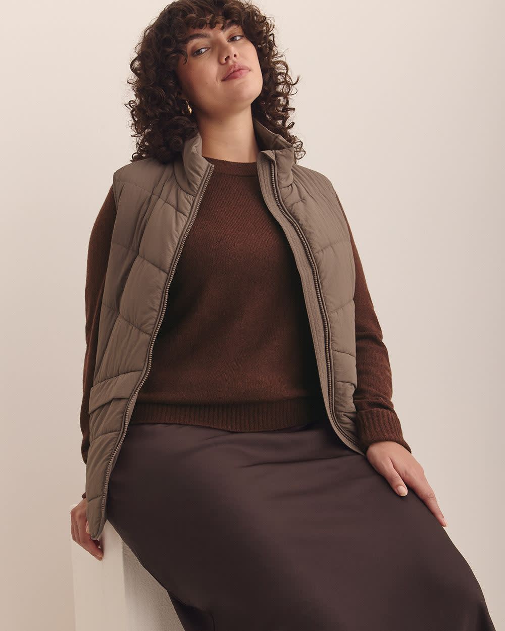 Satin Column Maxi Skirt Coffee bean 4 Satin Column Maxi Skirt Coffee bean