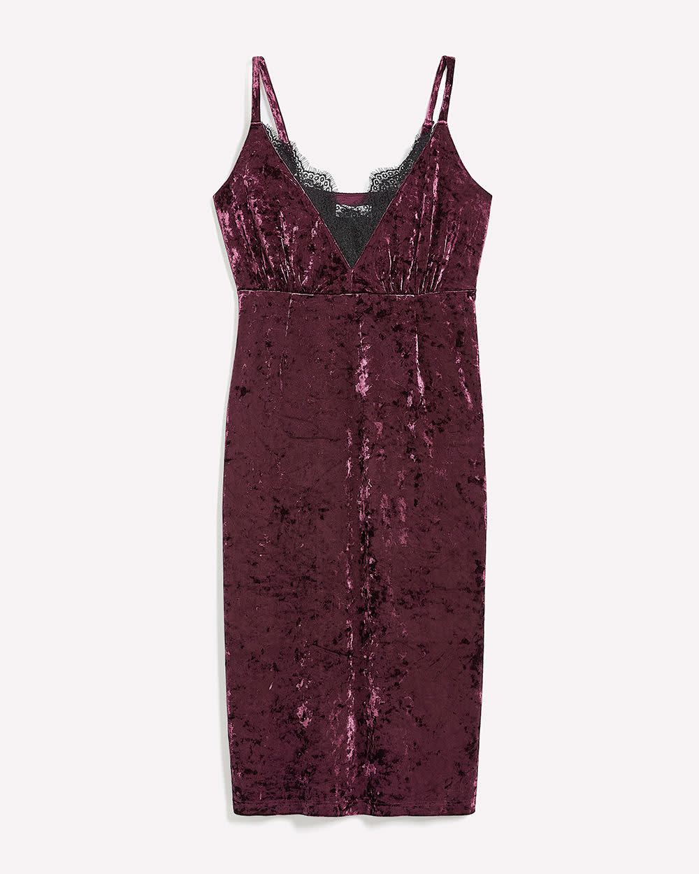 Responsible, Sleeveless Midi Dress with Laced V-Neck - Addition Elle Winetasting