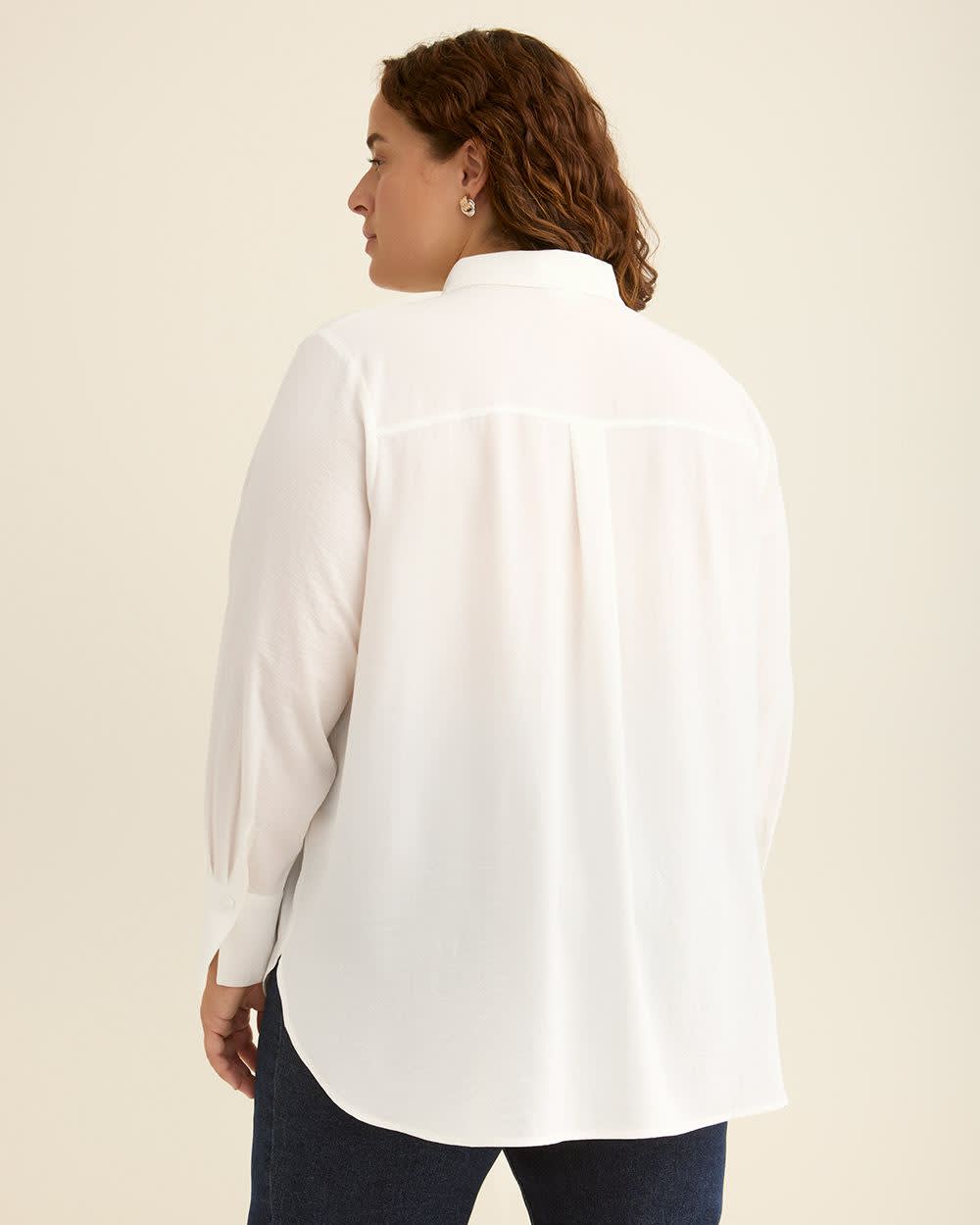 Long-Sleeve Long Tuxedo Shirt Snow white 3 Long-Sleeve Long Tuxedo Shirt Snow white