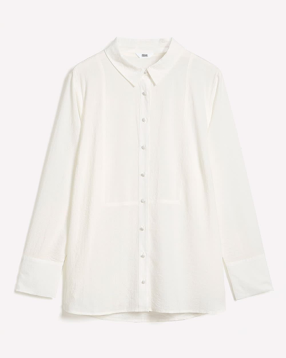 Long-Sleeve Long Tuxedo Shirt Snow white 6 Long-Sleeve Long Tuxedo Shirt Snow white