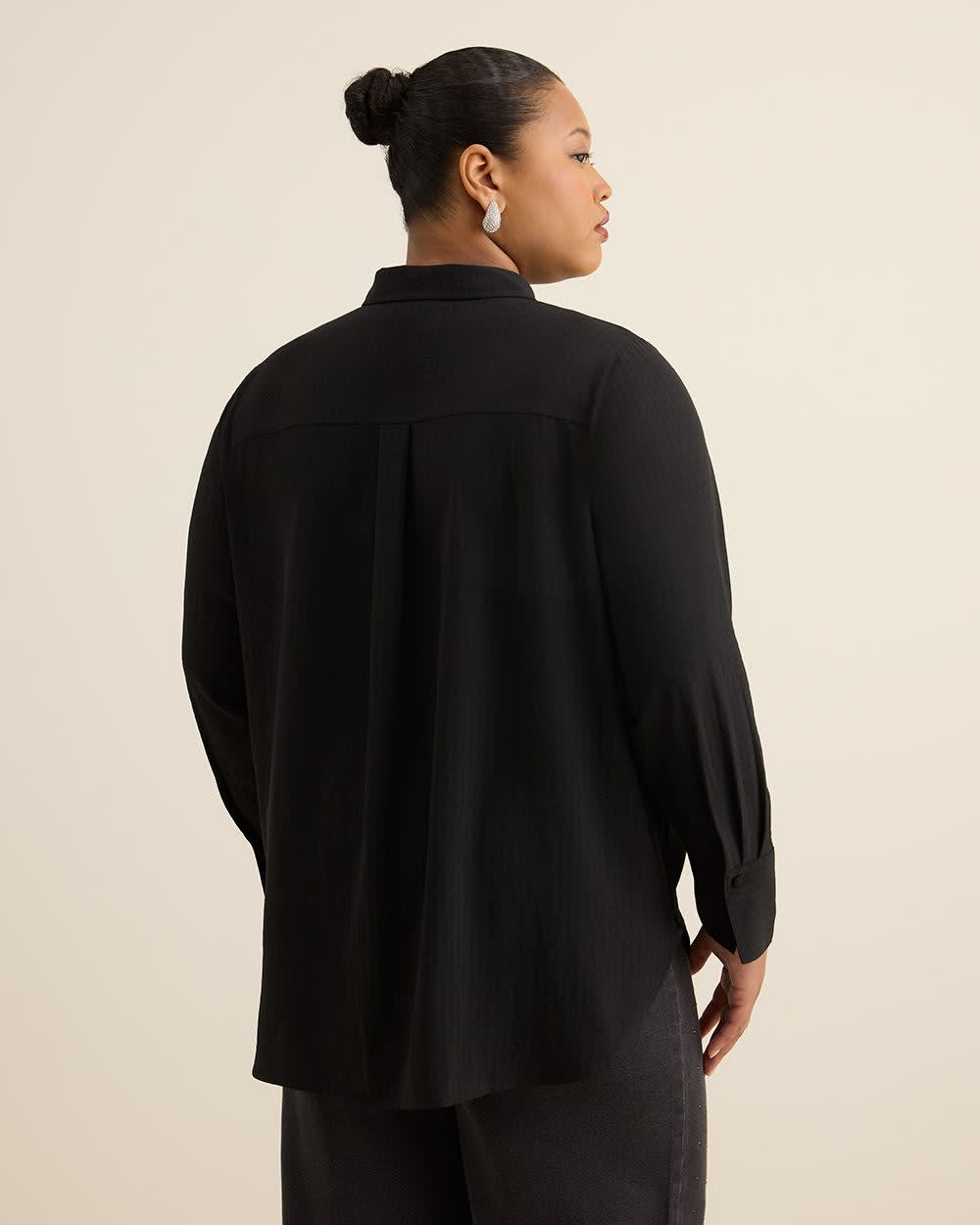 Long-Sleeve Long Tuxedo Shirt Black 3 Long-Sleeve Long Tuxedo Shirt Black