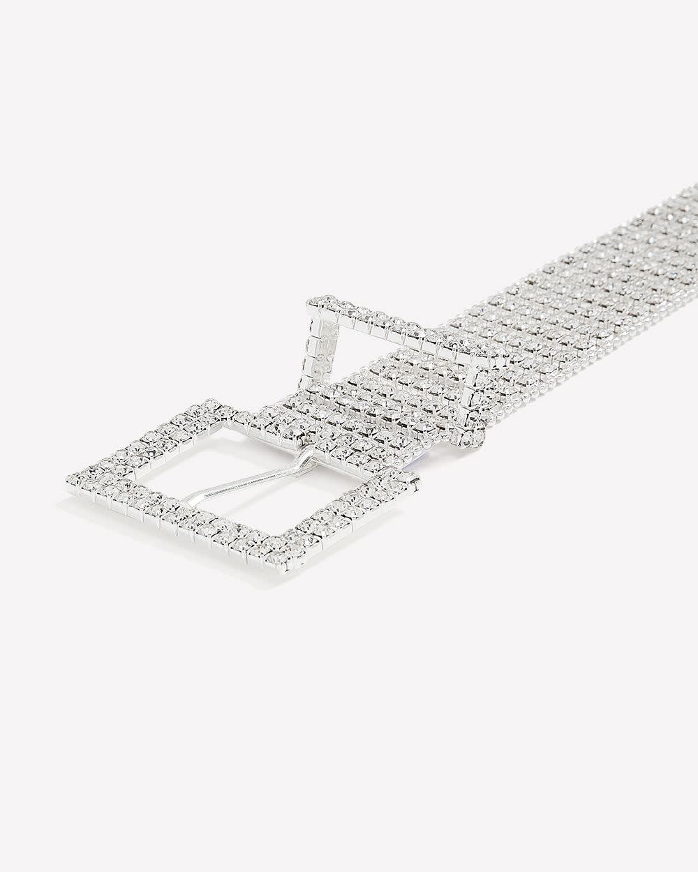 Silver Rhinestone Belt Silver