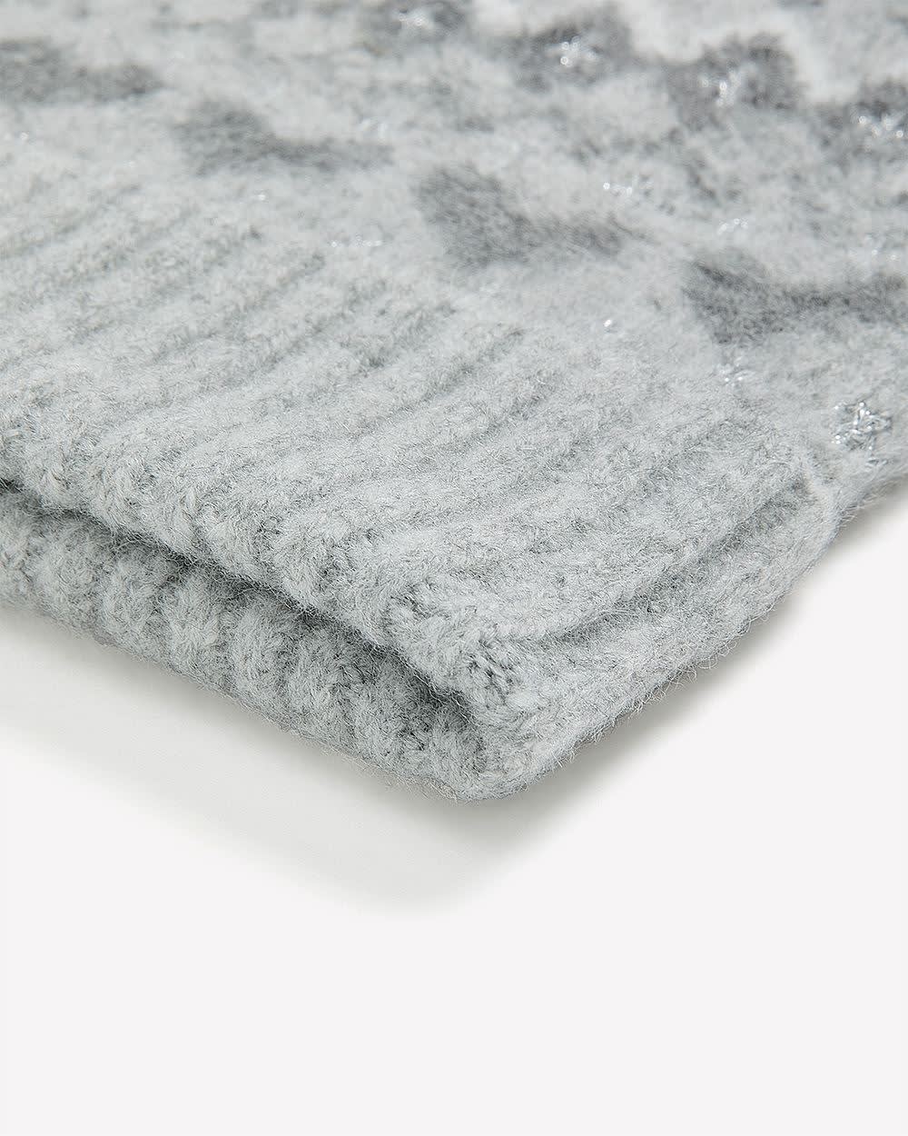 Heart Jacquard Beanie Med Grey Heather