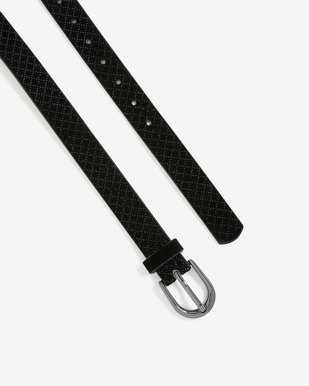 Black Velvet Denim Belt Black 3 Black Velvet Denim Belt Black