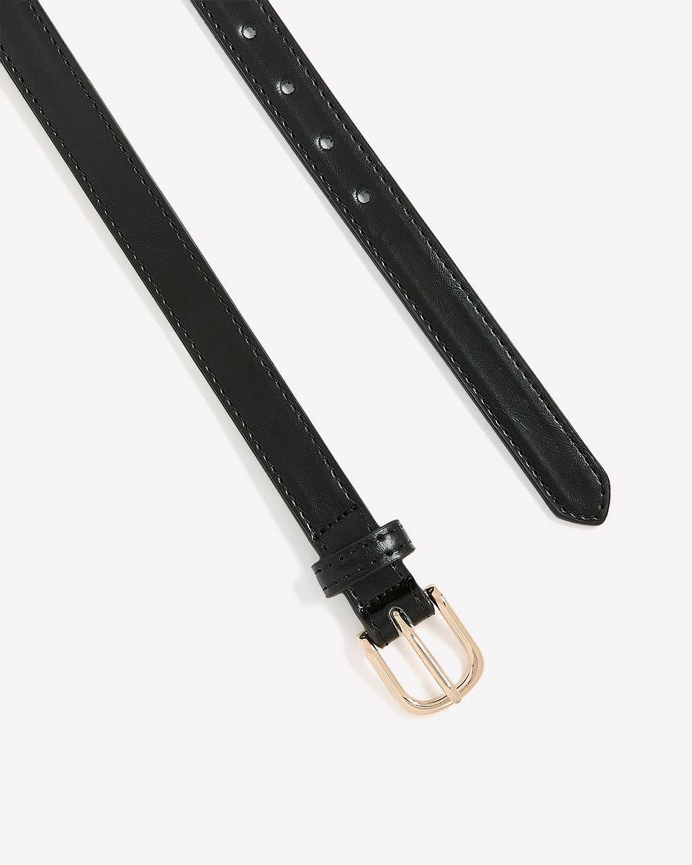 Black Metal Trim Denim Belt Black 3 Black Metal Trim Denim Belt Black
