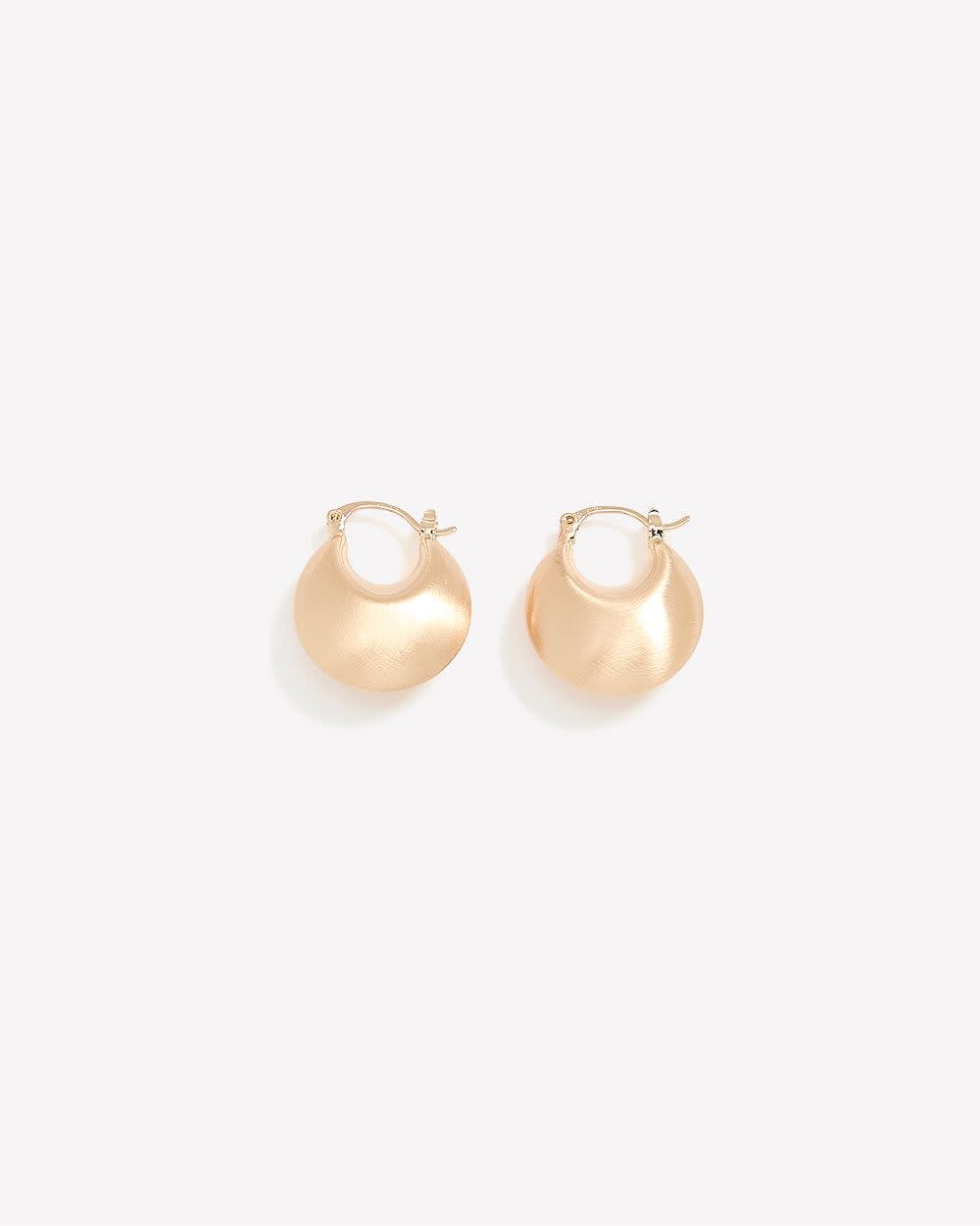 Chunky Mini Golden Hoop Earrings Matte gold
