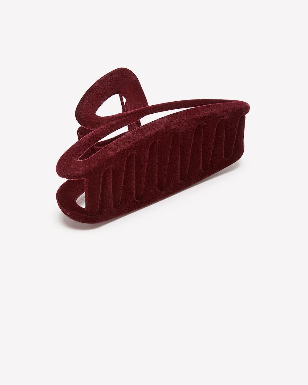 Burgundy Velvet Hair Claw Burgundy