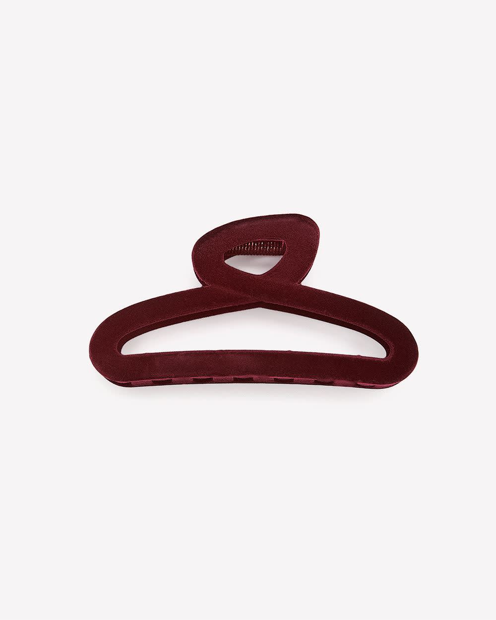 Burgundy Velvet Hair Claw Burgundy