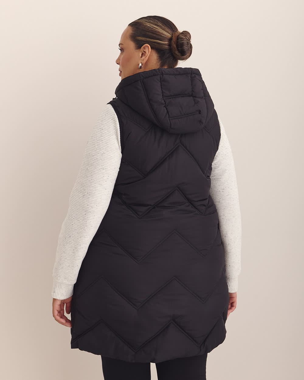 Responsible, Long Hooded Vest - Active Zone Black