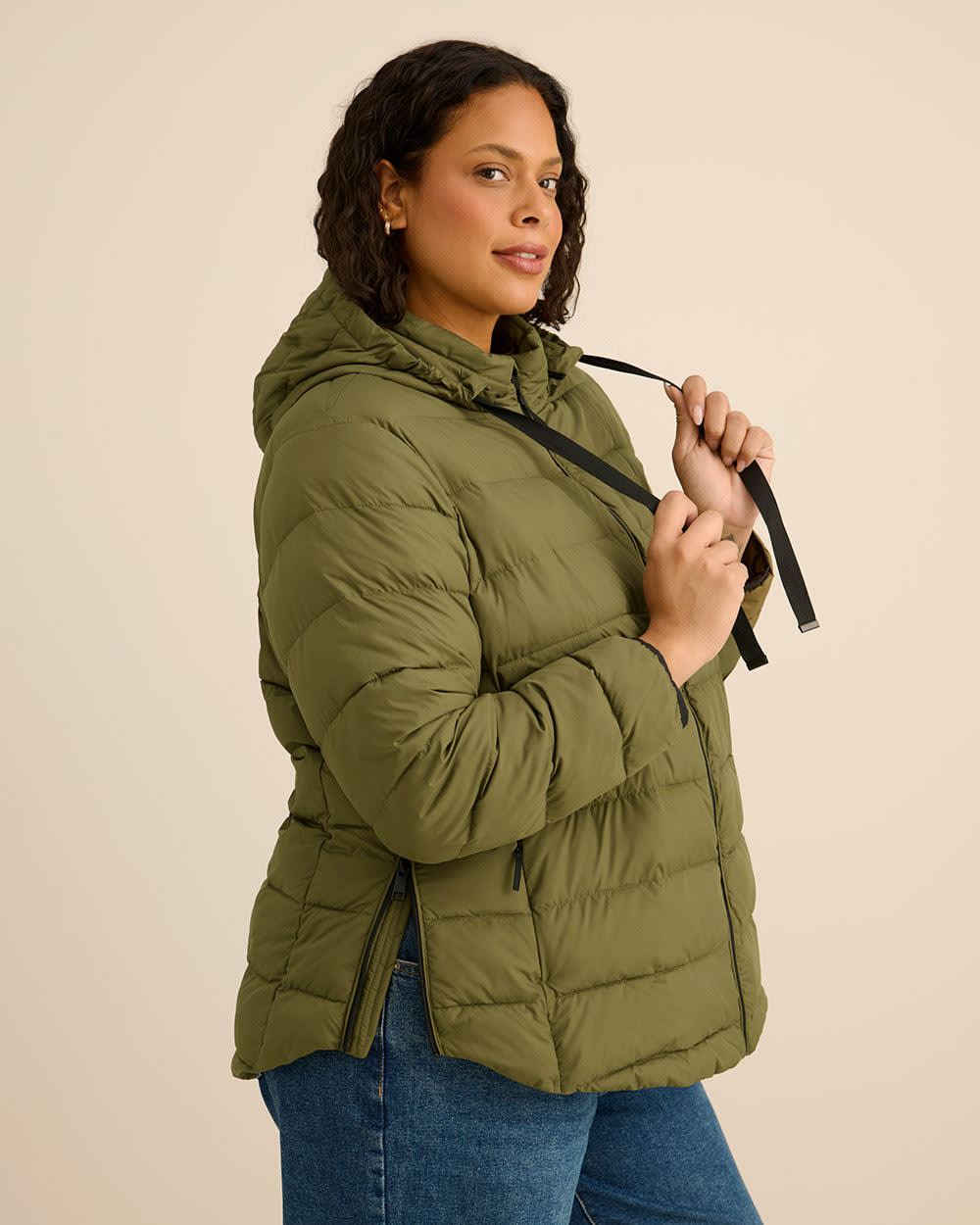 Packable Jacket with Removable Hood Burnt olive 4 Packable Jacket with Removable Hood Burnt olive