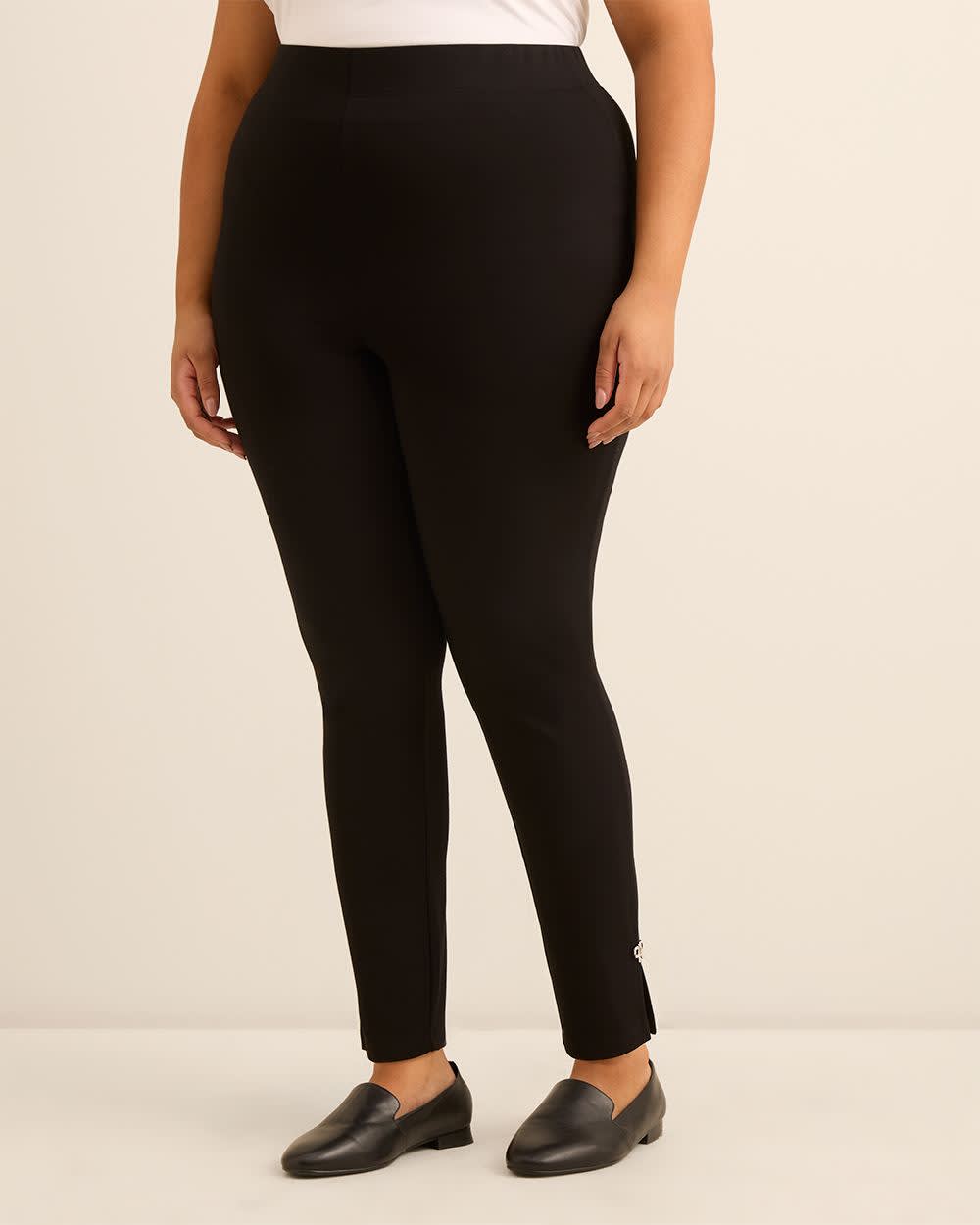 Responsible, Black Ponte de Roma Legging with Bow Detail Black