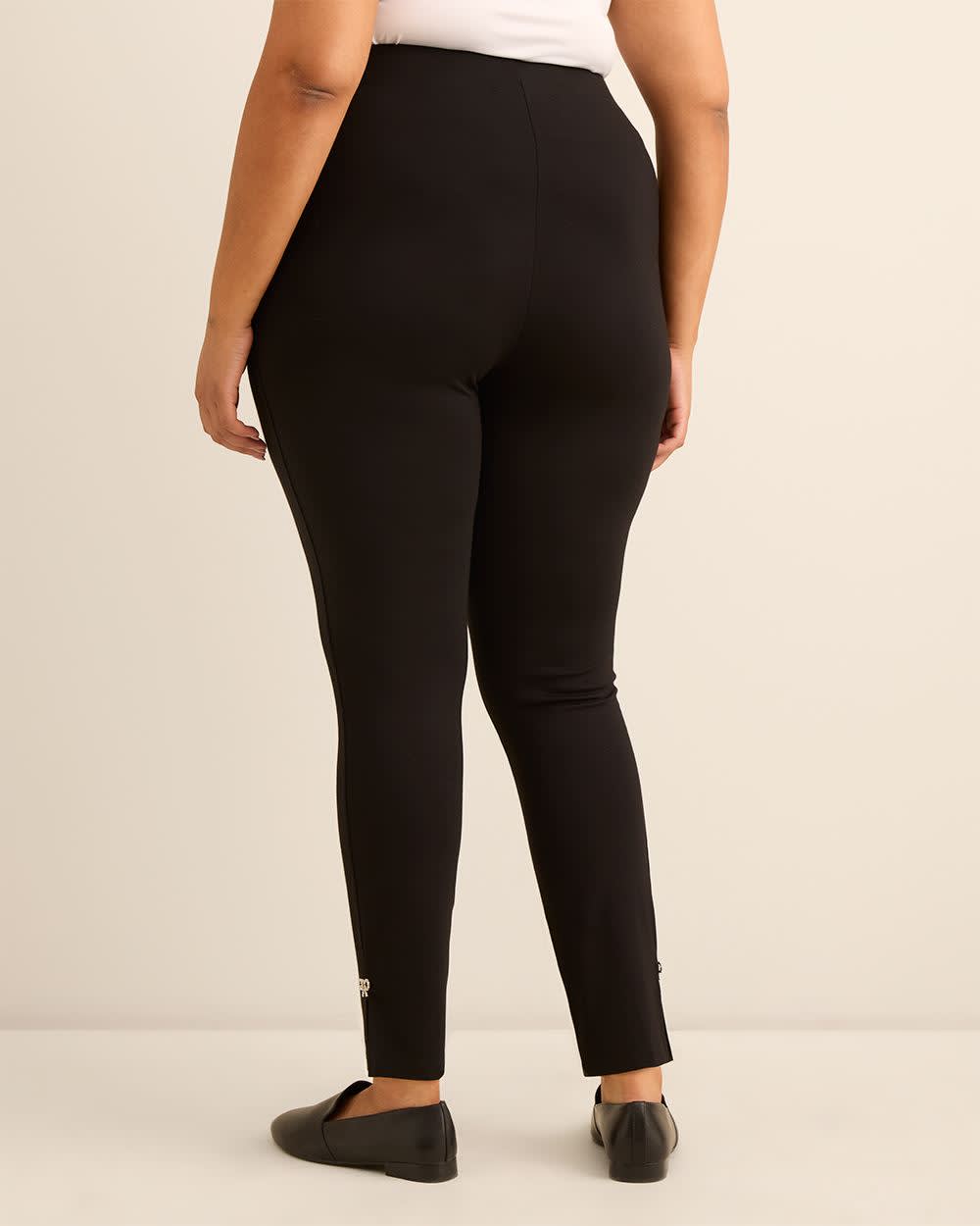 Responsible, Black Ponte de Roma Legging with Bow Detail Black