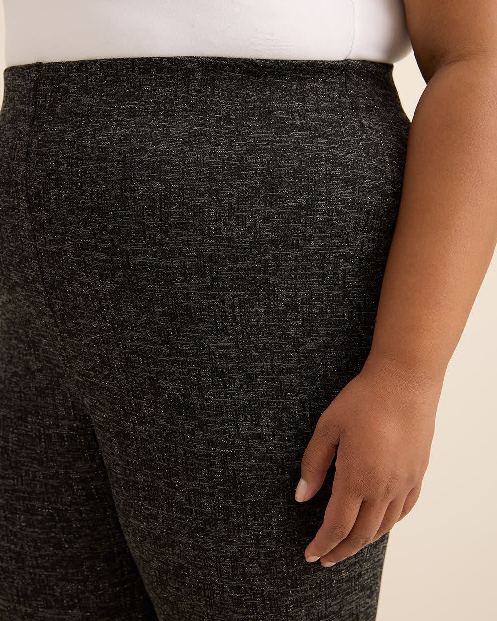 Black Glittery Textured Fashion Legging Black 5 Black Glittery Textured Fashion Legging Black