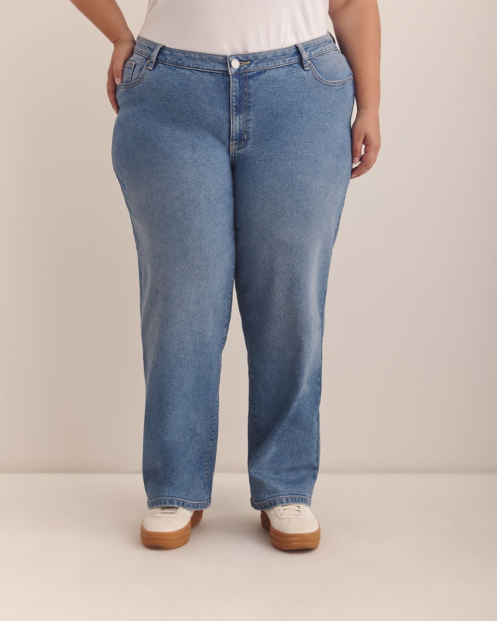 90s Low-Rise Relaxed Straight-Leg Denim - d/C JEANS Medium denim
