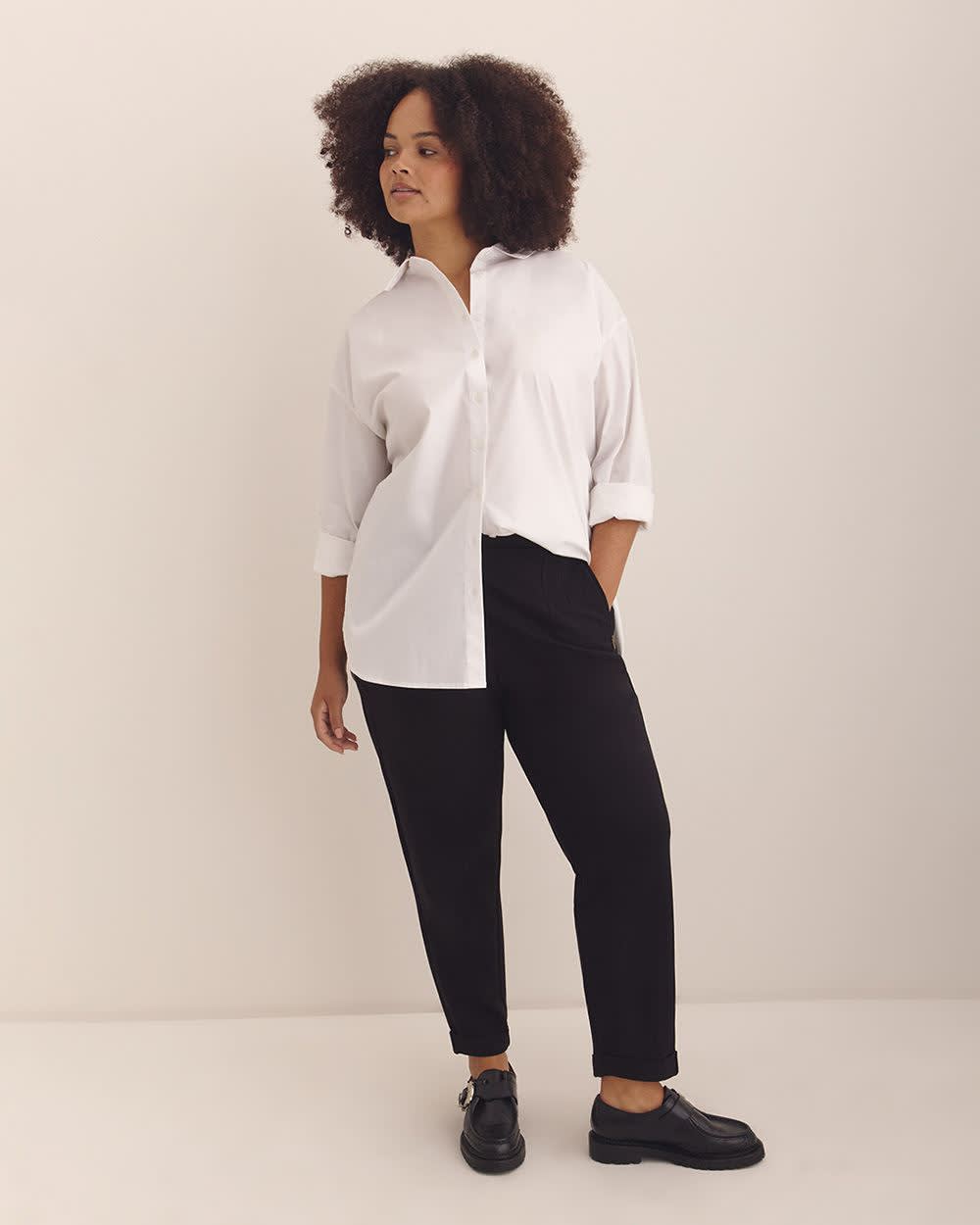 Responsible, Essential Ponte de Roma Tapered-Leg Pant Black