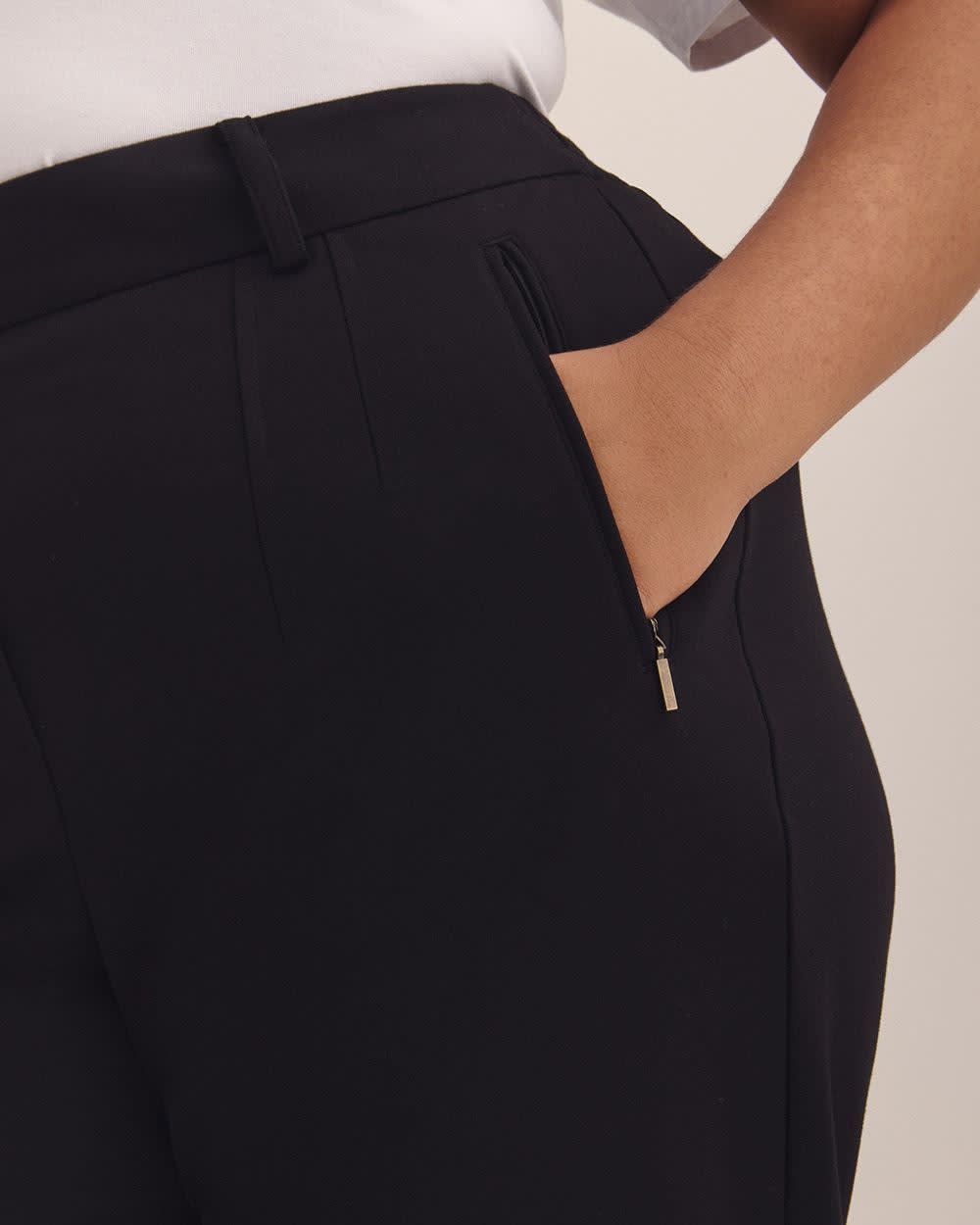 Responsible, Essential Ponte de Roma Tapered-Leg Pant Black
