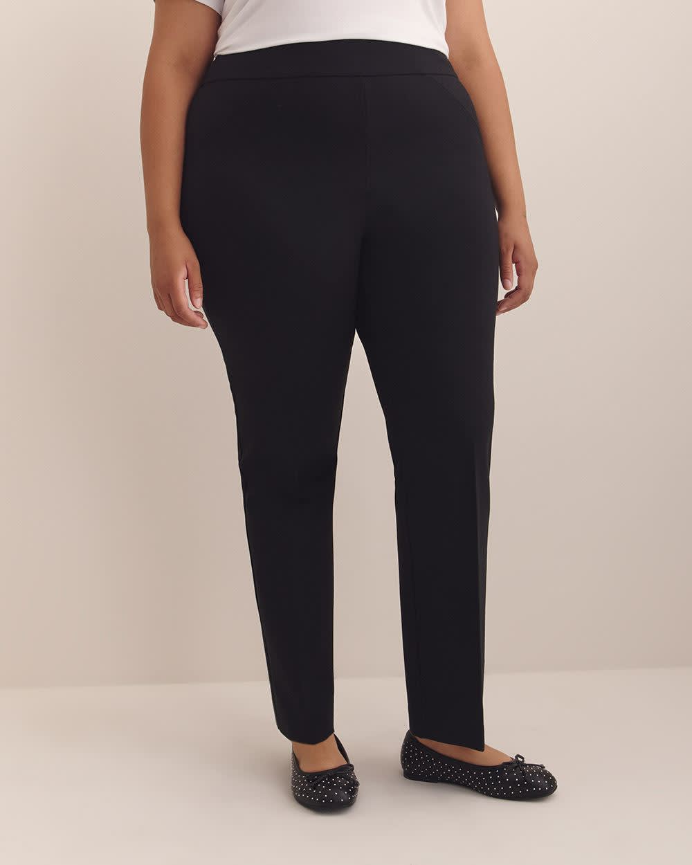 Black Ponte de Roma Sculpting Straight-Leg Pant Black