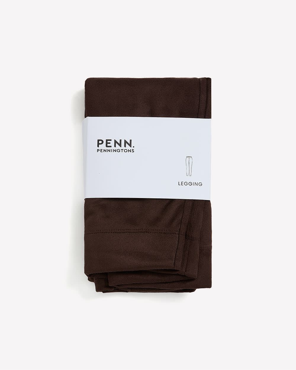 Brown Faux-Suede Fashion Legging Chicory coffee