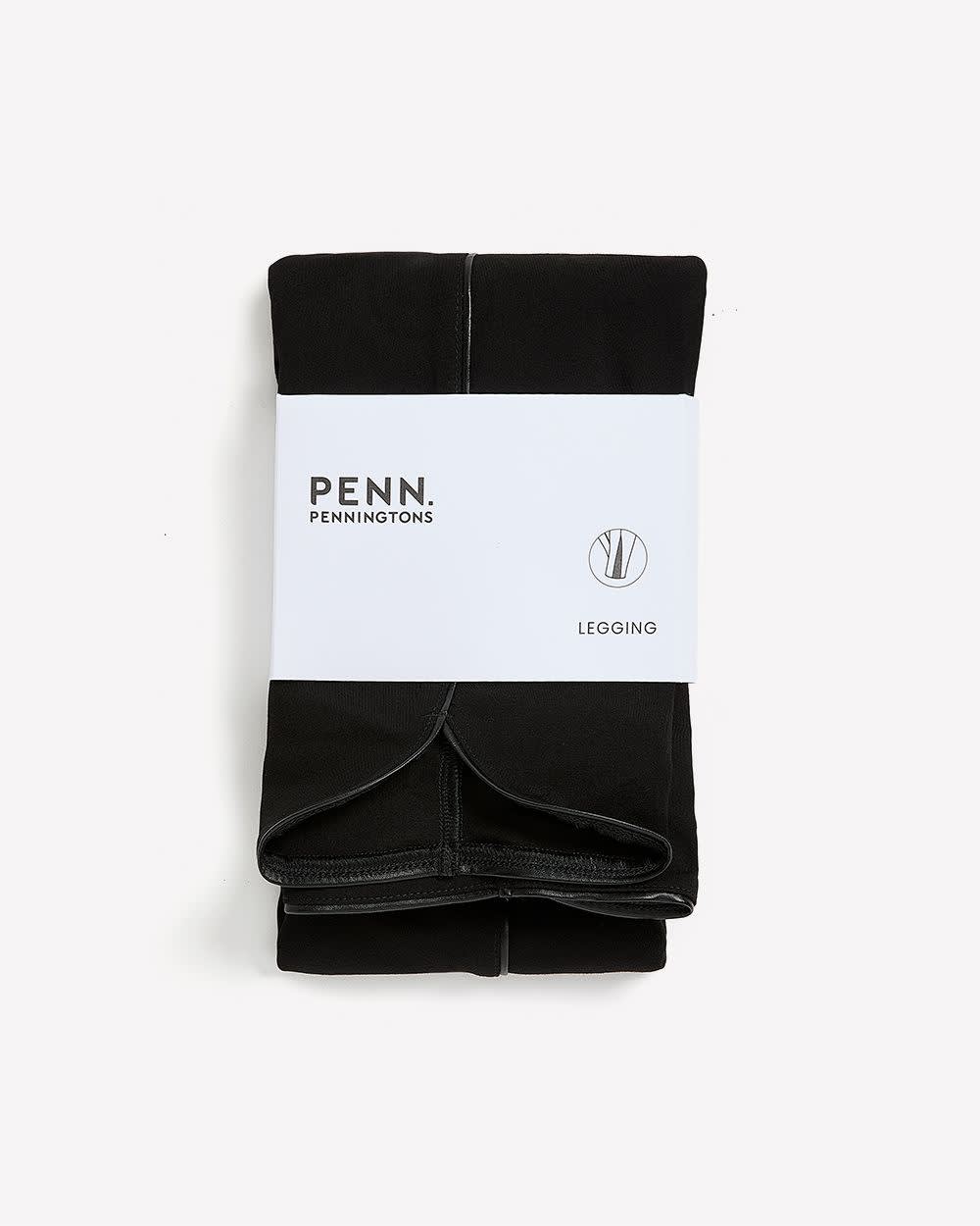 Responsible, Black Ponte de Roma Legging with Faux-Leather Detail Black 6 Responsible, Black Ponte de Roma Legging with Faux-Leather Detail Black