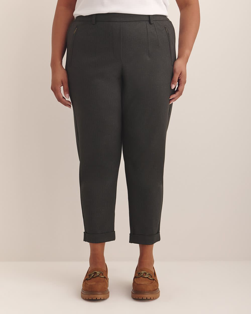 Striped Ponte de Roma Tapered-Leg Pant Varsity stripes 2 Striped Ponte de Roma Tapered-Leg Pant Varsity stripes