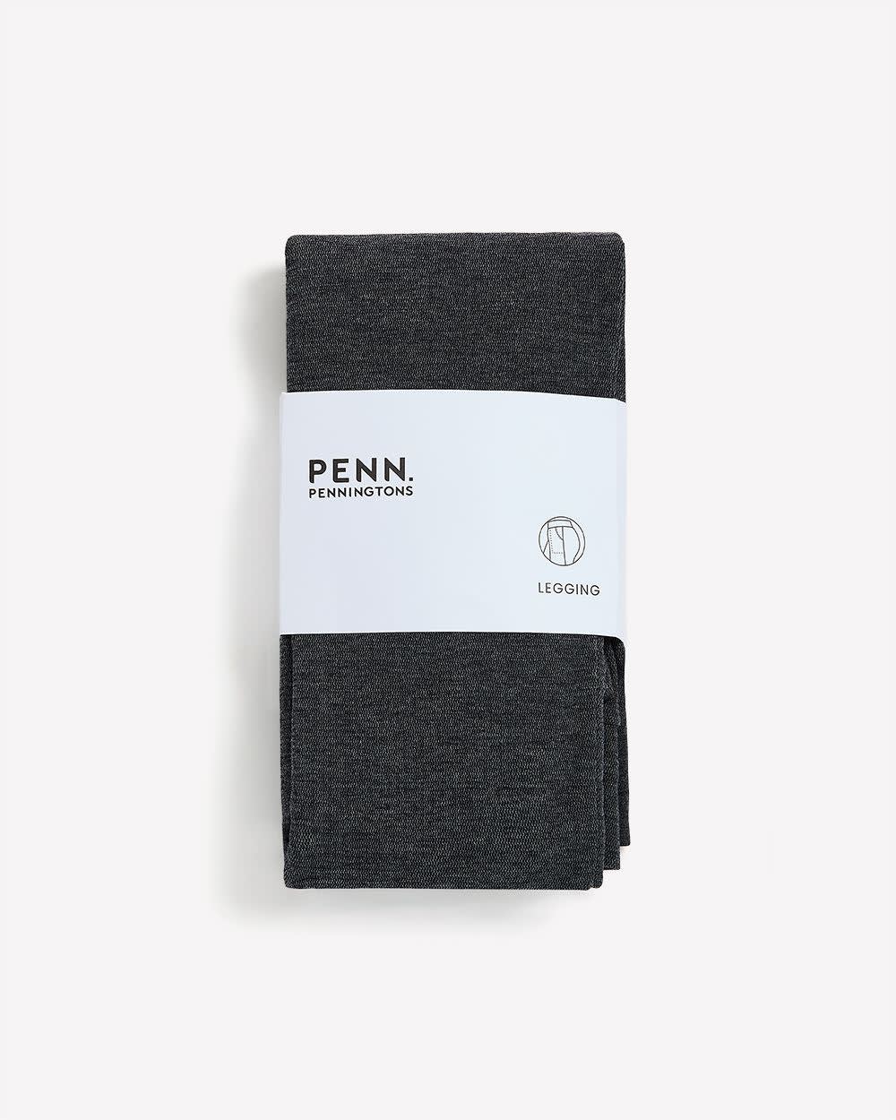 Heather Blue Ponte de Roma Legging with Pockets Grey blue heather