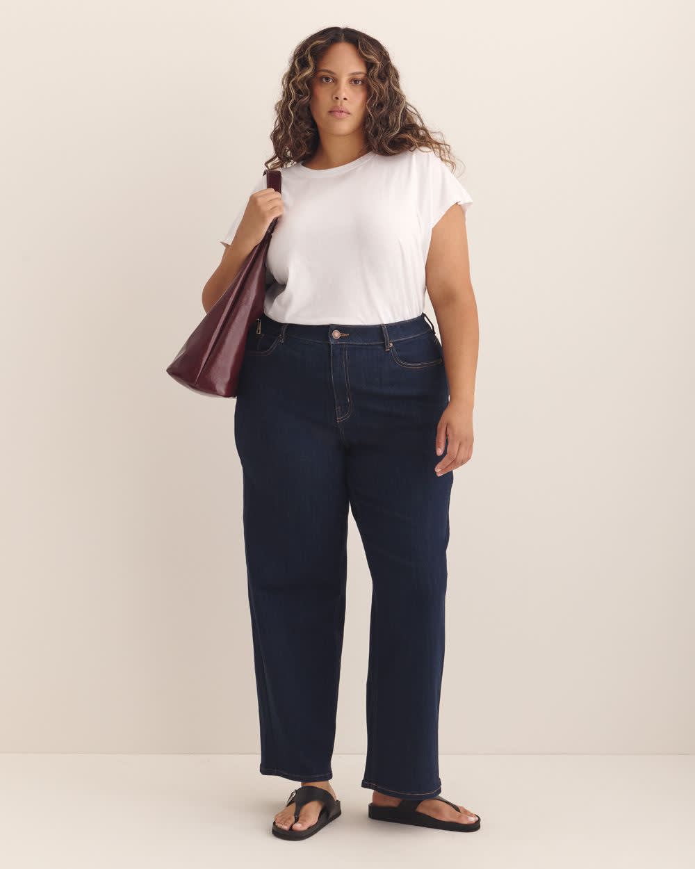 Curvy-Fit Wide-Leg Denim Pant - d/C JEANS Rinse
