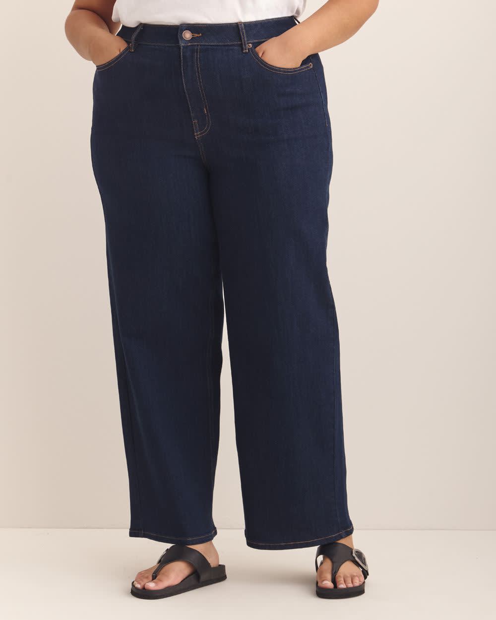 Curvy-Fit Wide-Leg Denim Pant - d/C JEANS Rinse