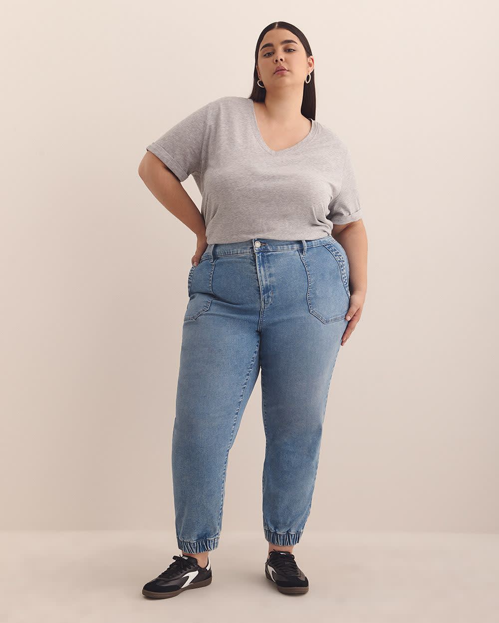 Denim Jogger Pants - d/C JEANS Medium light blue denim