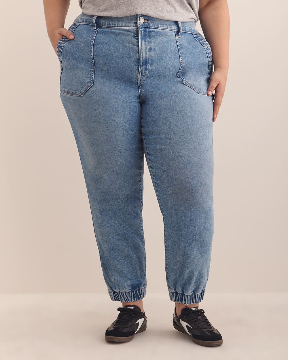 Denim Jogger Pants - d/C JEANS Medium light blue denim