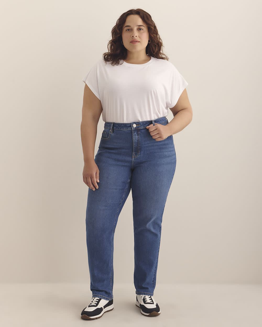 Straight-Fit and Leg Jeans - d/C JEANS Dark medium blue denim