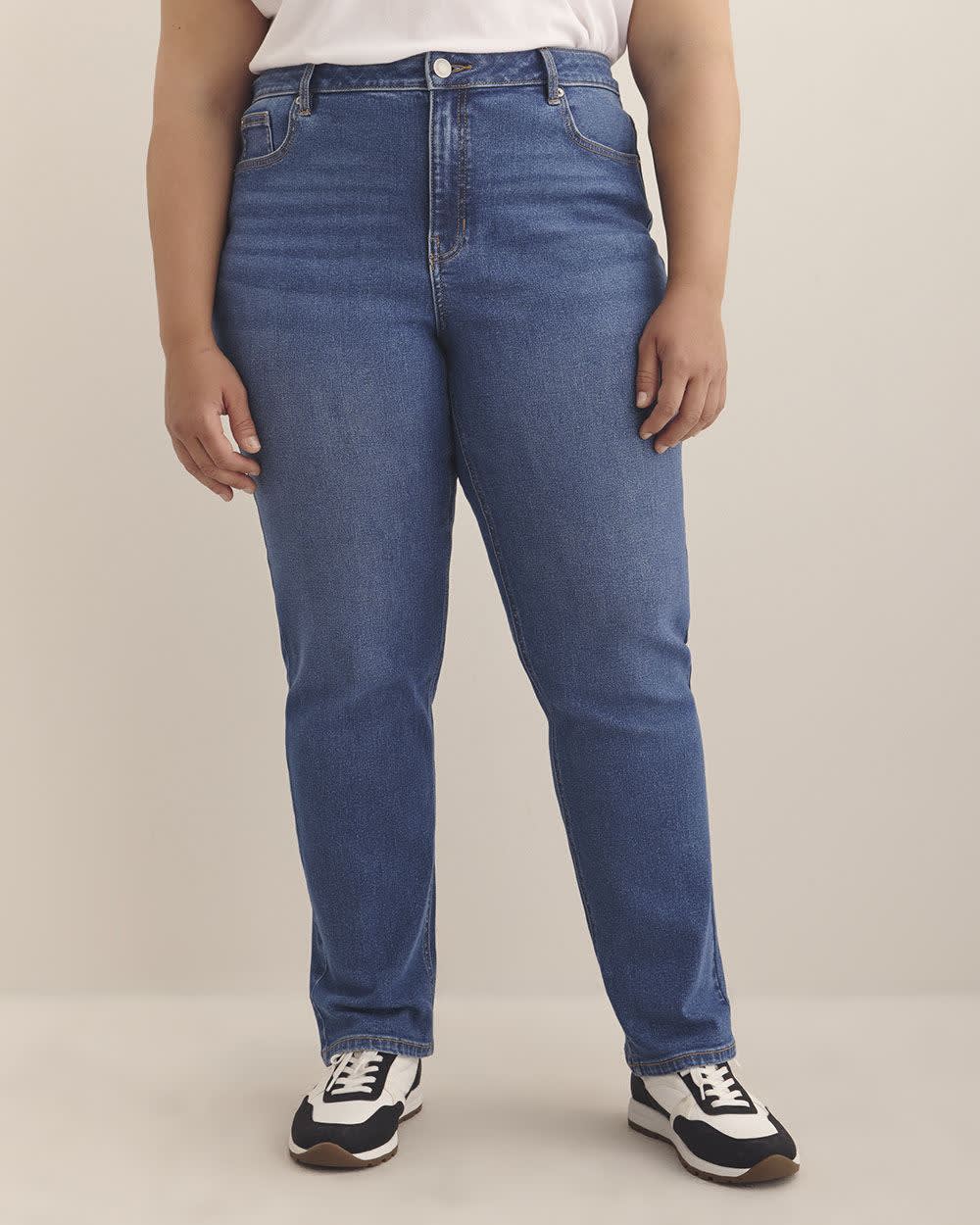 Straight-Fit and Leg Jeans - d/C JEANS Dark medium blue denim