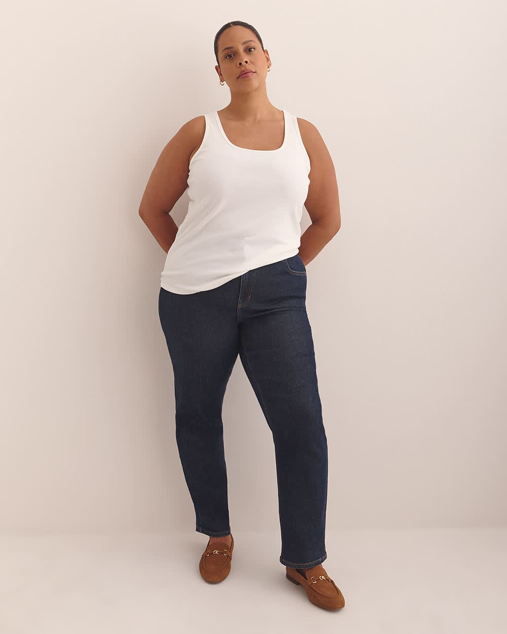 Straight-Fit and Leg Jeans - d/C JEANS Dark denim-