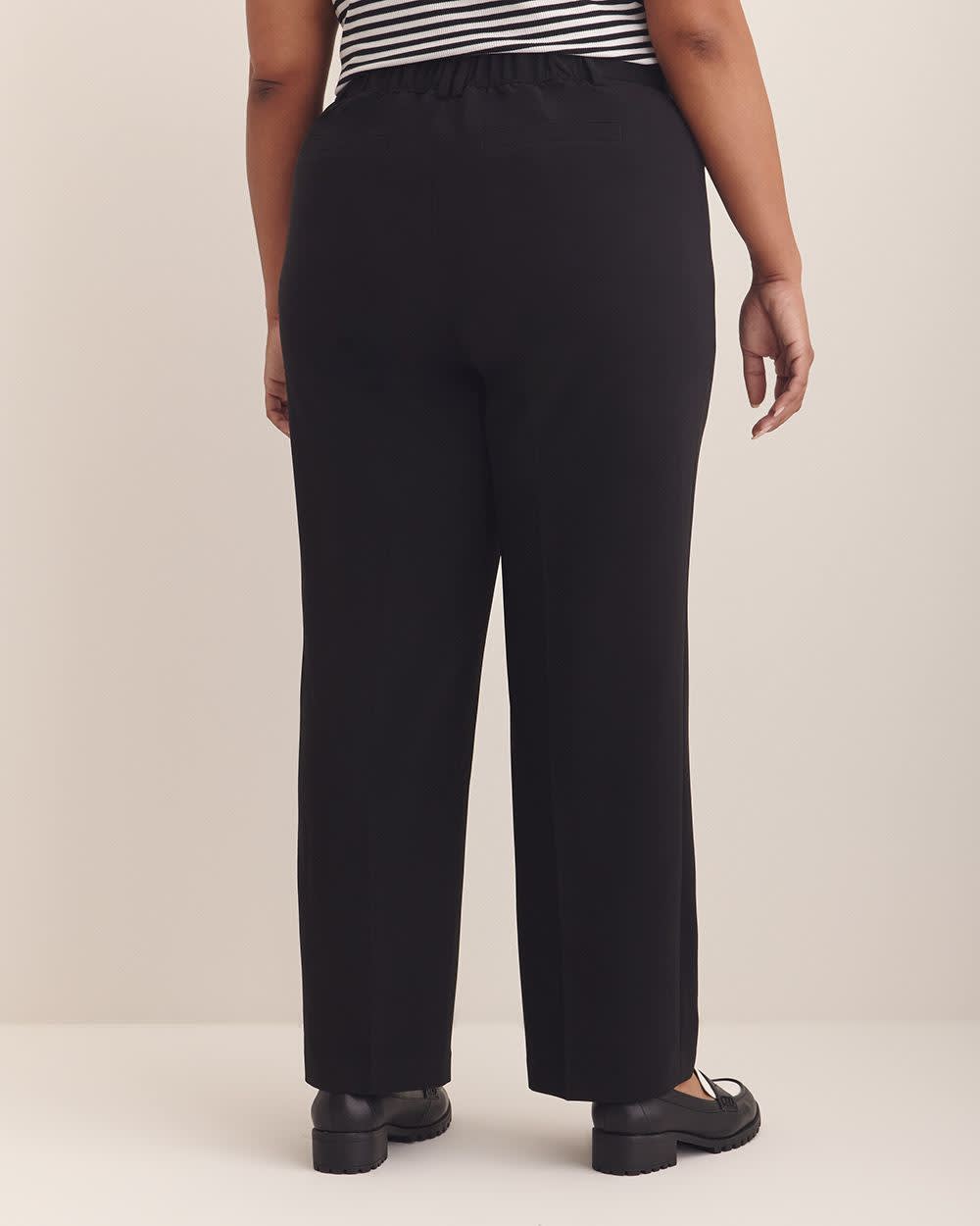 Black Straight-Leg City Pant Black