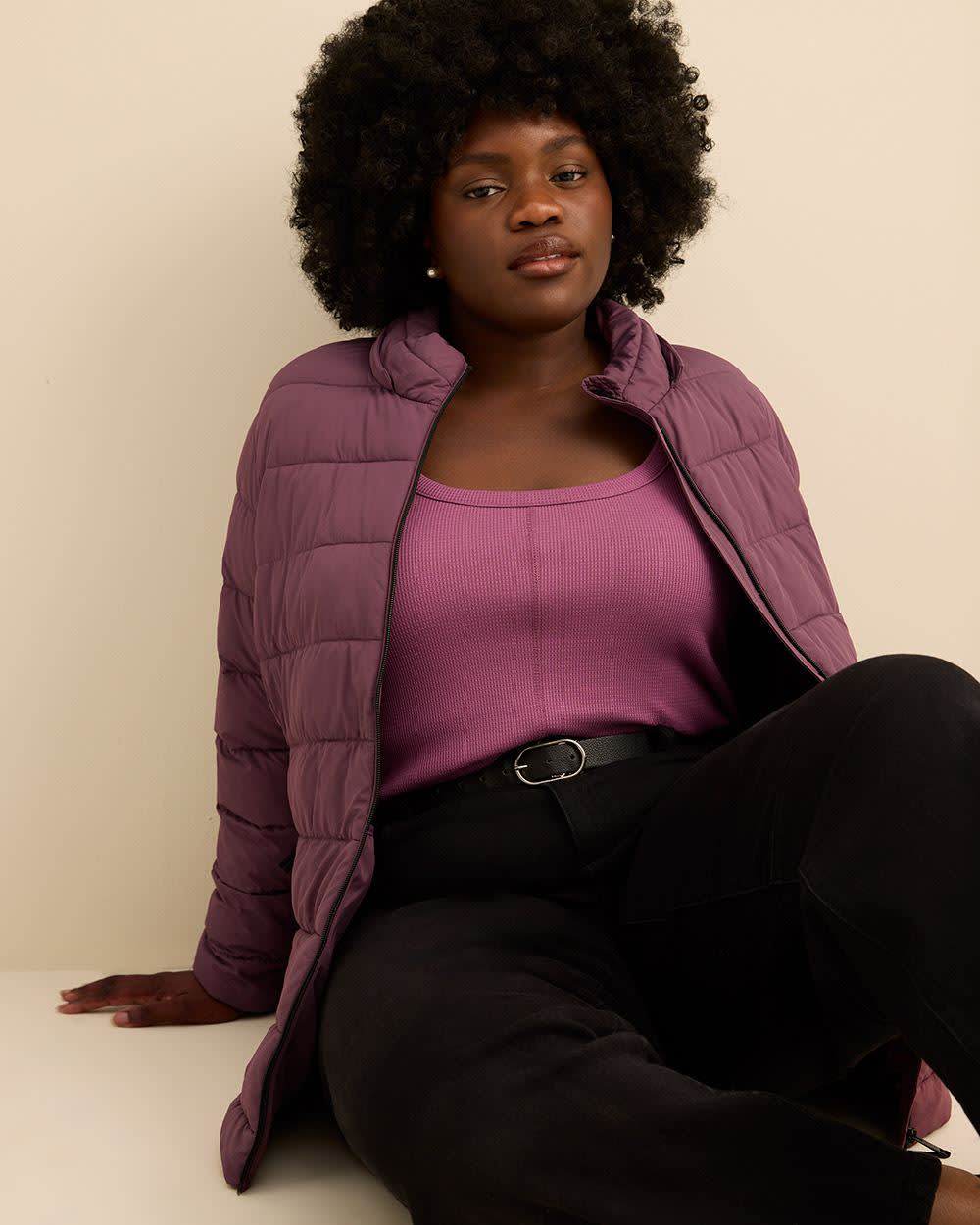 Packable Jacket with Removable Hood Plum wine 4 Packable Jacket with Removable Hood Plum wine