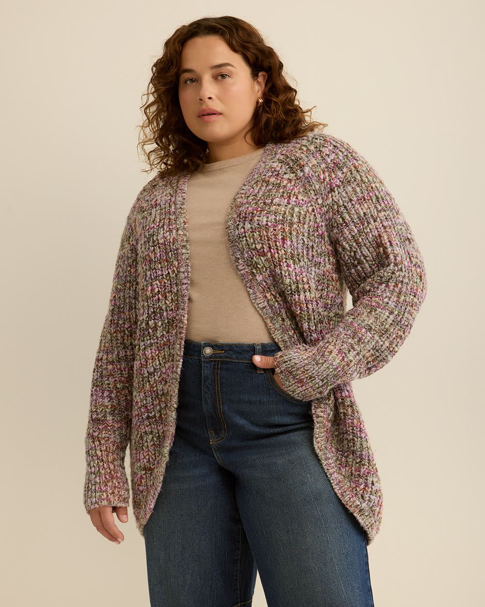 Cocoon Tunic Cardigan Birch mix 1 Cocoon Tunic Cardigan Birch mix