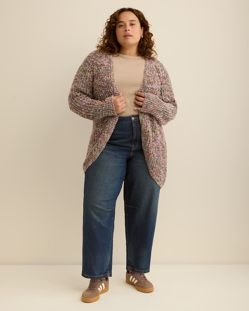 Cocoon Tunic Cardigan Birch mix 2 Cocoon Tunic Cardigan Birch mix