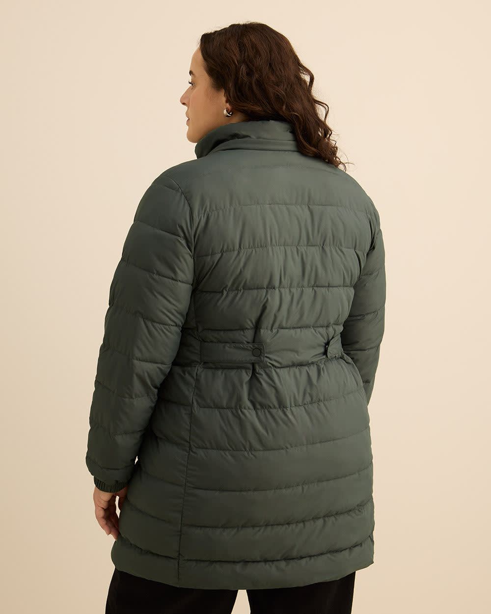 Long Packable Jacket with Removable Hood Urban chic