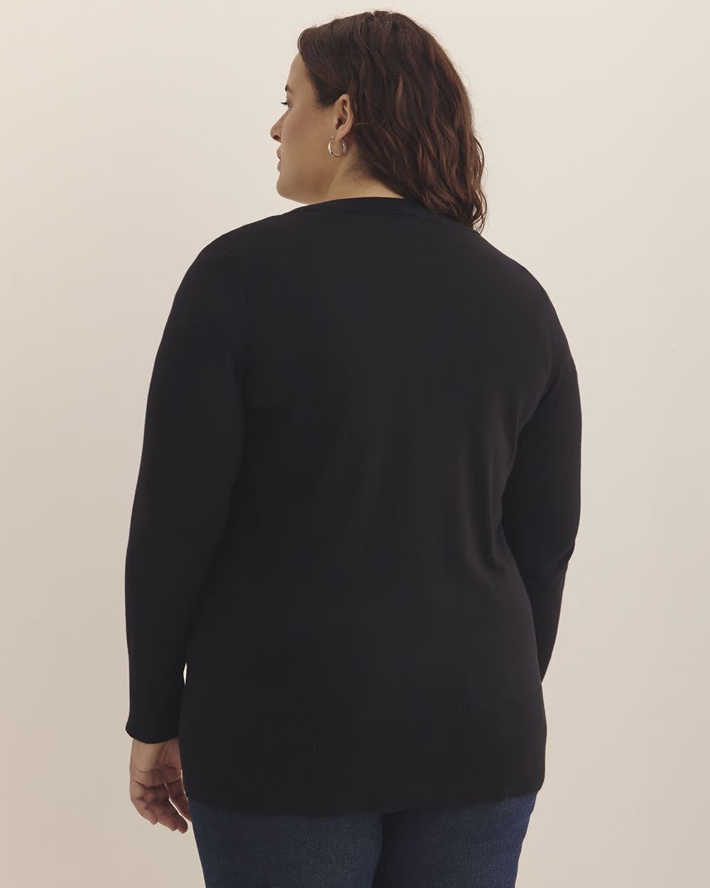 Responsible, Cotton-Blend Tunic Cardigan Black 3 Responsible, Cotton-Blend Tunic Cardigan Black