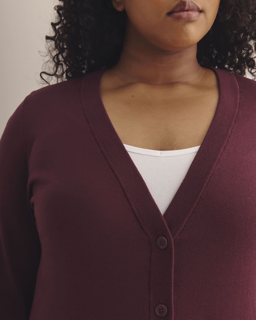 Responsible, Cotton-Blend Tunic Cardigan Windsor wine 4 Responsible, Cotton-Blend Tunic Cardigan Windsor wine