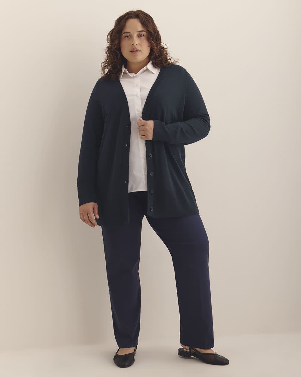 Responsible, Cotton-Blend Tunic Cardigan Sky captain 2 Responsible, Cotton-Blend Tunic Cardigan Sky captain
