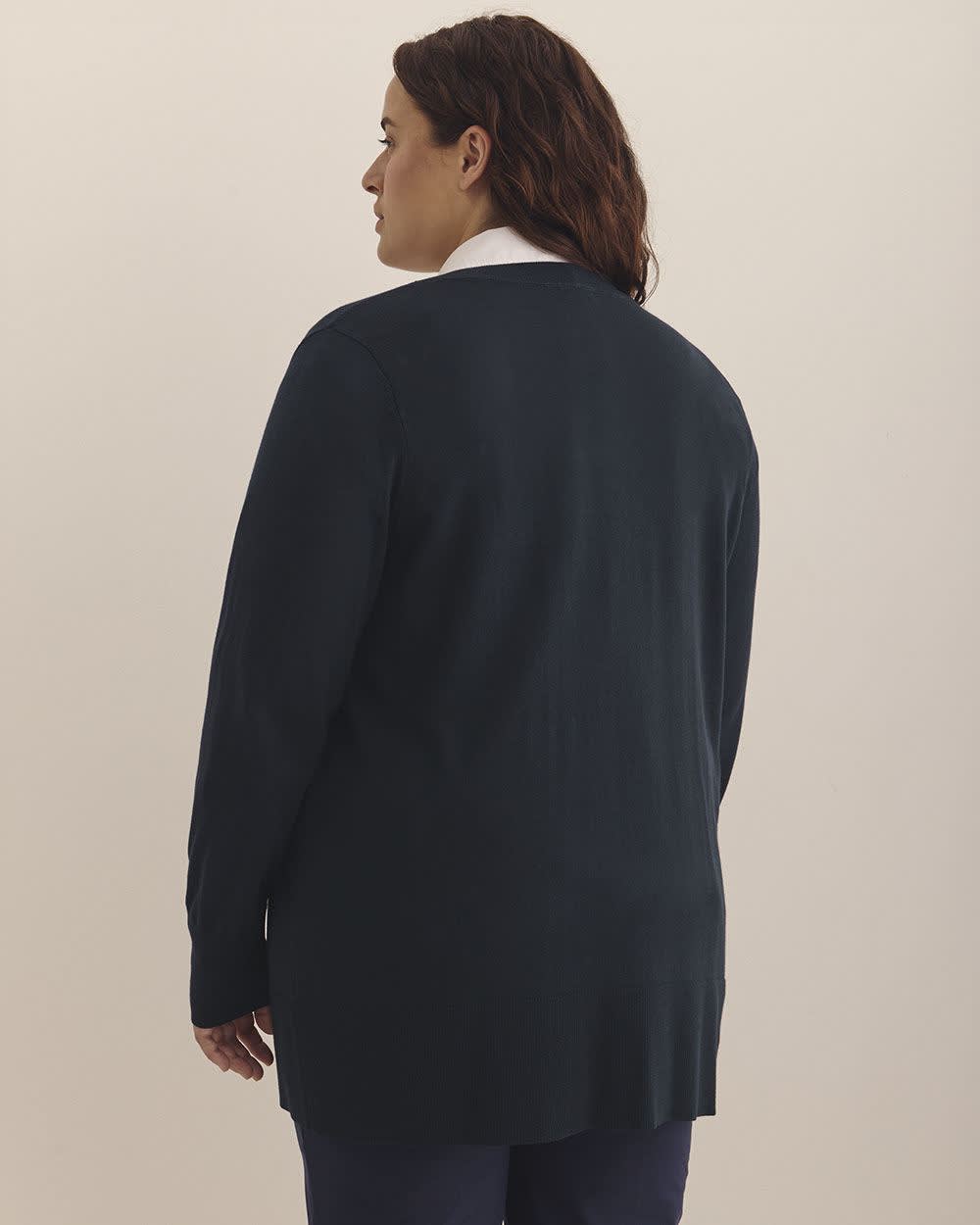 Responsible, Cotton-Blend Tunic Cardigan Sky captain 3 Responsible, Cotton-Blend Tunic Cardigan Sky captain
