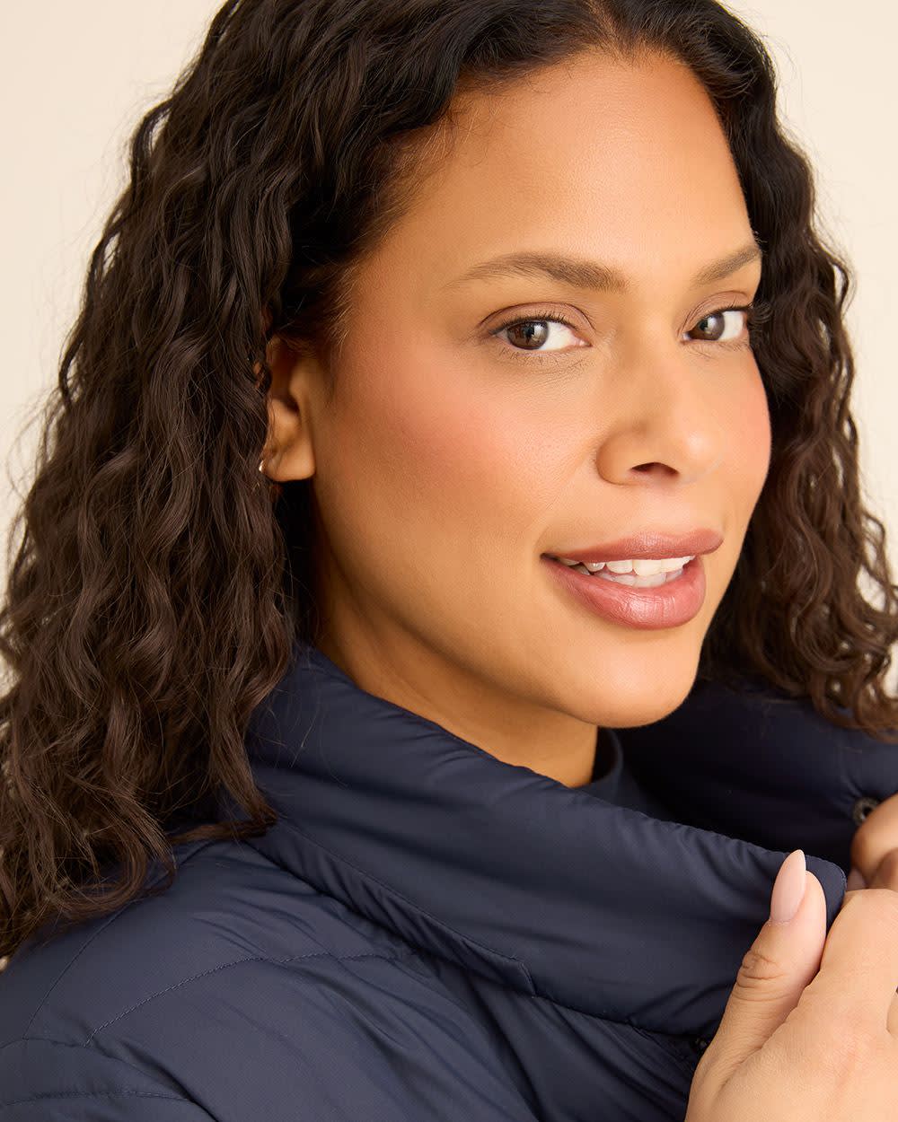 Long Packable Jacket with Removable Hood Overture