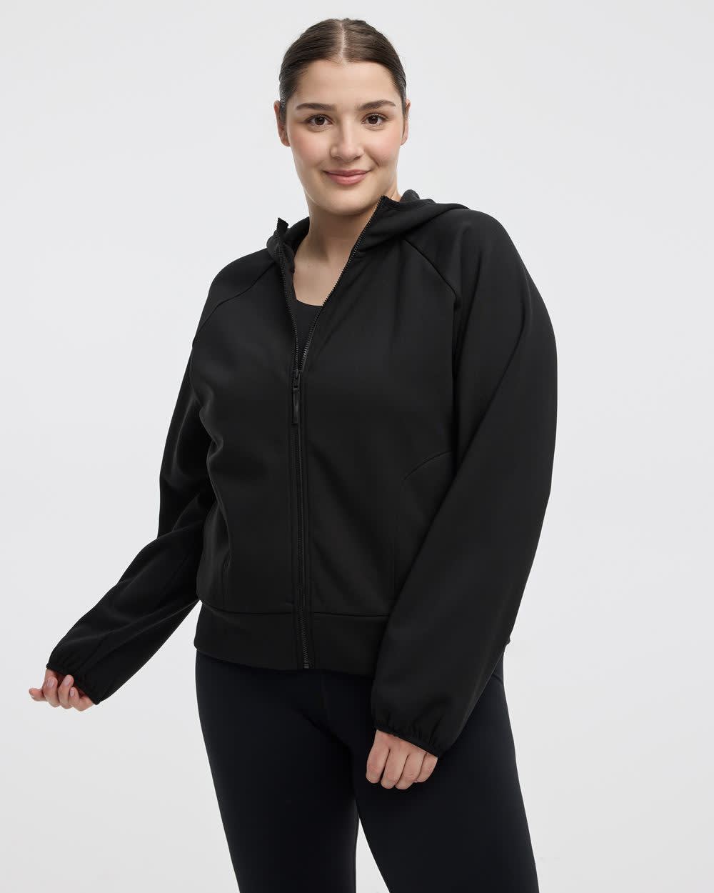 Hooded Fleece Jacket - Hyba Black