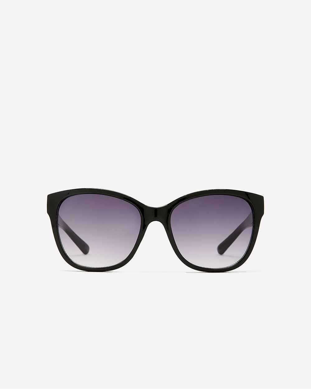 Wayfarer Sunglasses with Side Metal Detail Black