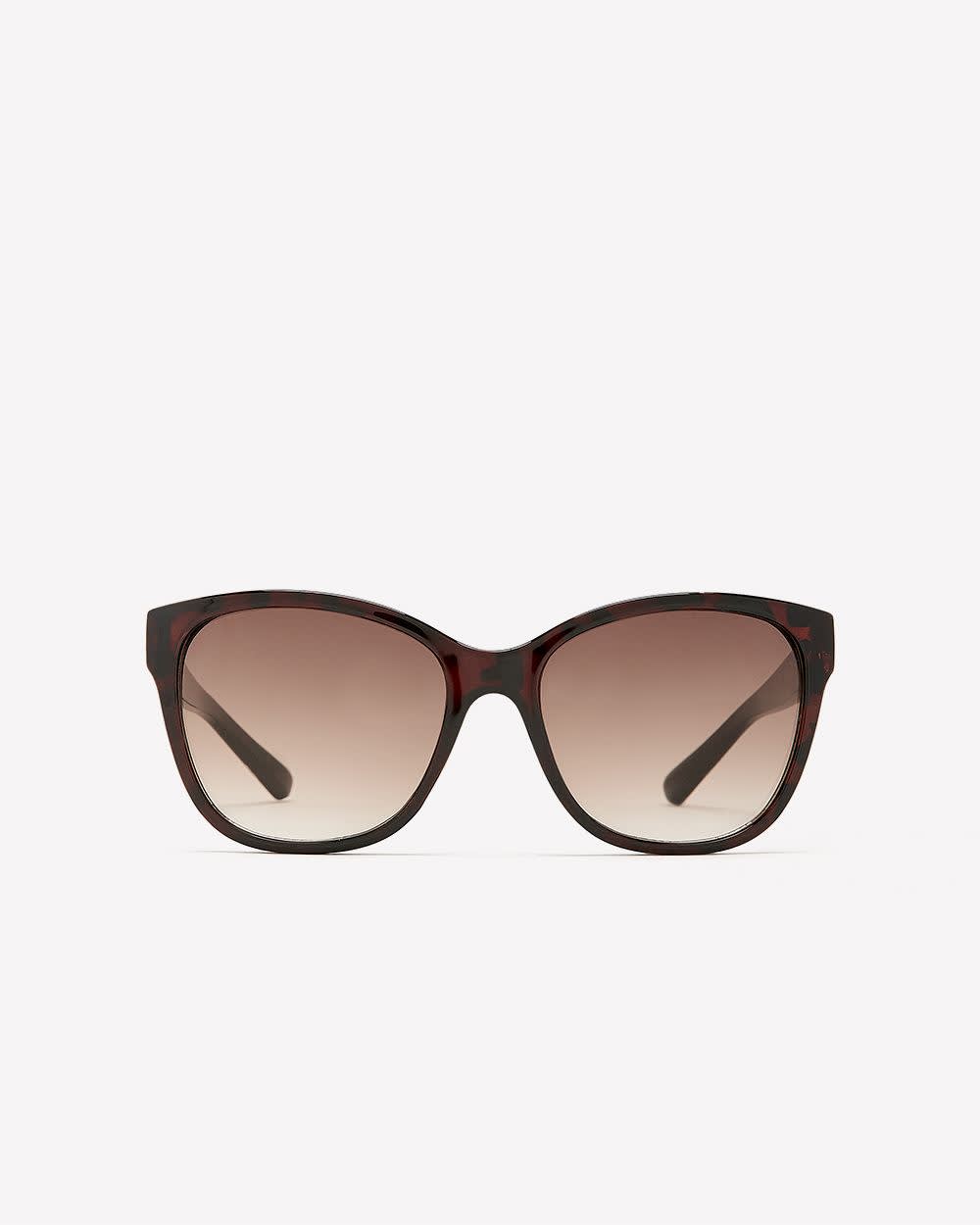 Wayfarer Sunglasses with Side Metal Detail Tortoise