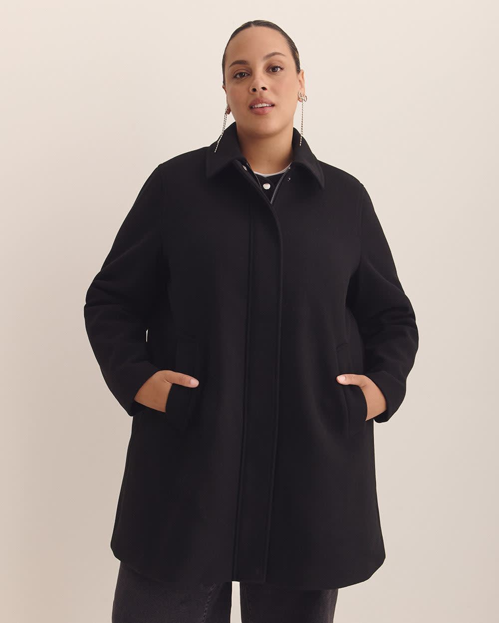 Black Swing Coat Black