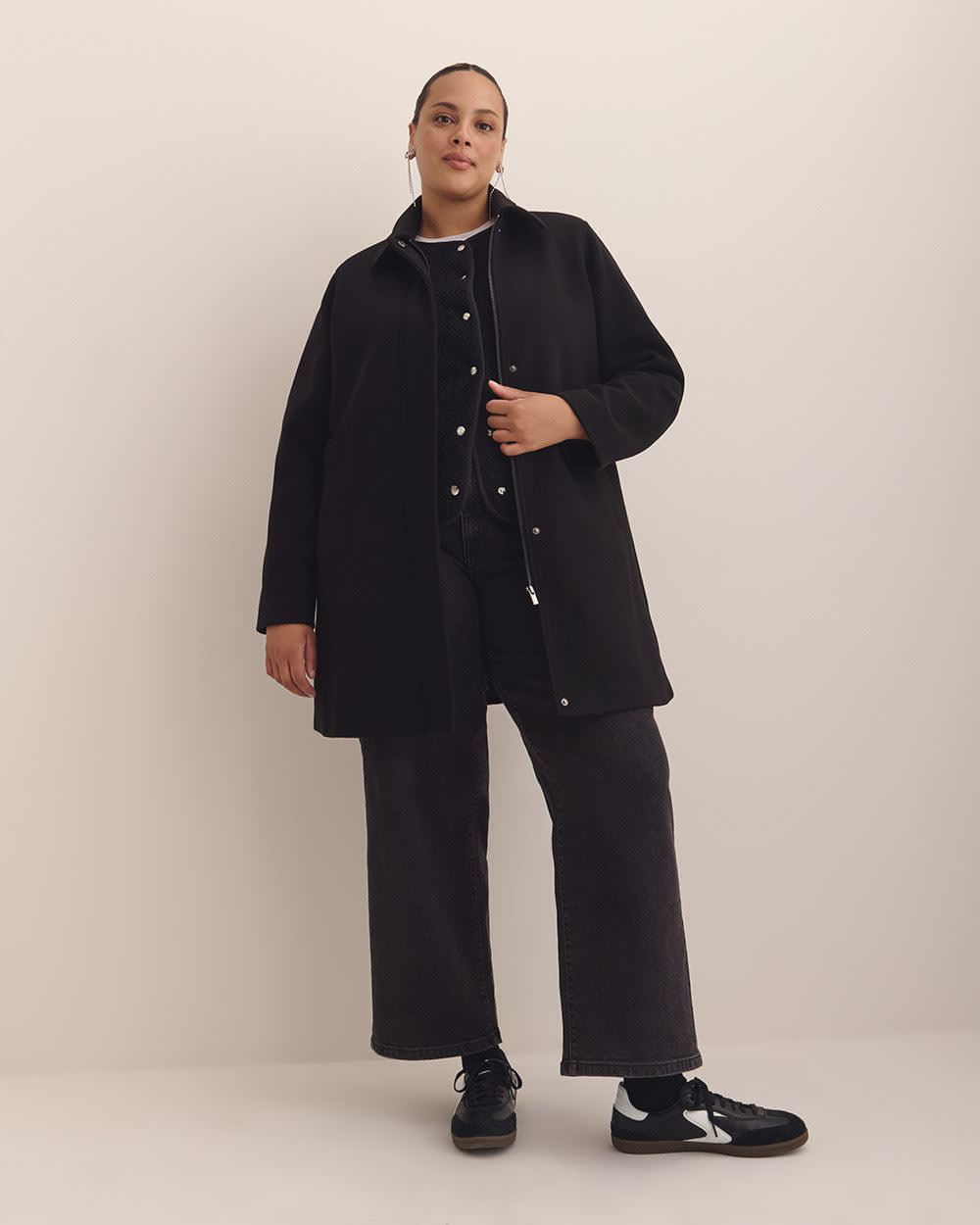 Black Swing Coat Black