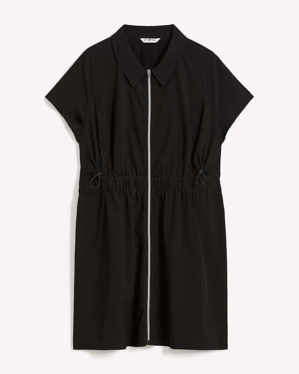 Responsible, 4-Way Stretch Zippered Dress with collar - Active Zone Black 5 Responsible, 4-Way Stretch Zippered Dress with collar - Active Zone Black